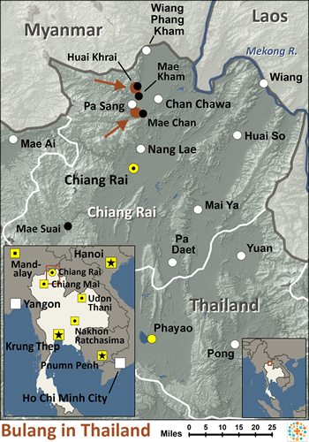 Map of Blang in Thailand