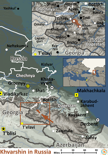 Map of Khvarshin in Russia