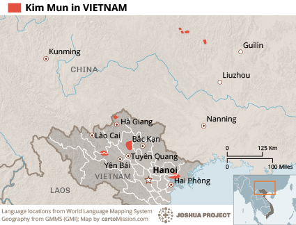 Map of Kim Mun in Vietnam