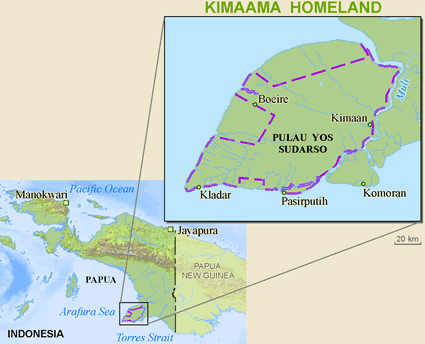 Map of Kimaghima in Indonesia