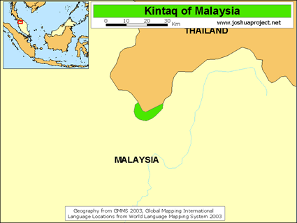 Map of Kintaq in Malaysia