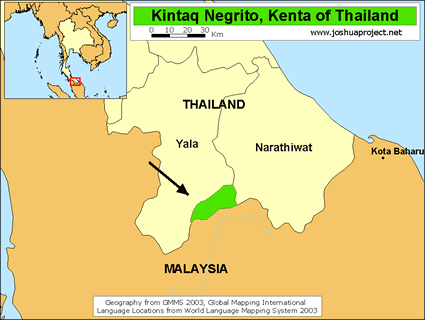 Map of Kintaq in Thailand