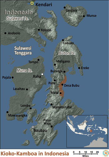 Map of Kioko-Kambowa in Indonesia