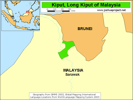 Map of Kiput in Malaysia