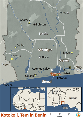 Map of Kotokoli in Benin