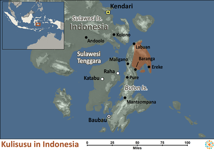 Map of Kulisusu in Indonesia