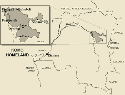 Map of Kumu in Congo, Democratic Republic of