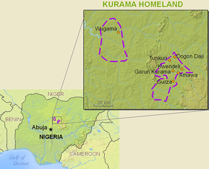 Map of Kurama, Bagwama in Nigeria