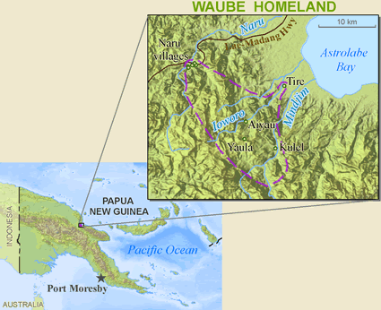 Map of Kwato in Papua New Guinea