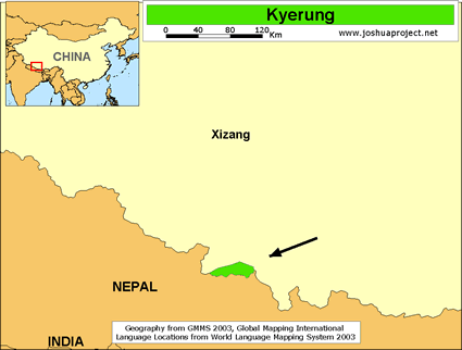 Map of Kyerung in China