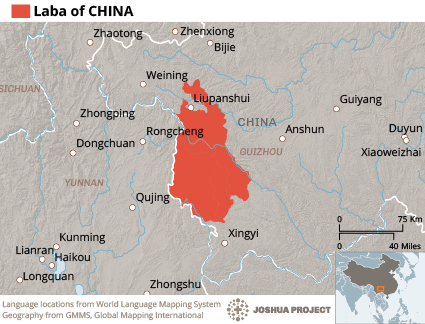 Map of Laba in China