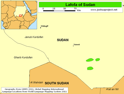 Map of Lafofa in Sudan
