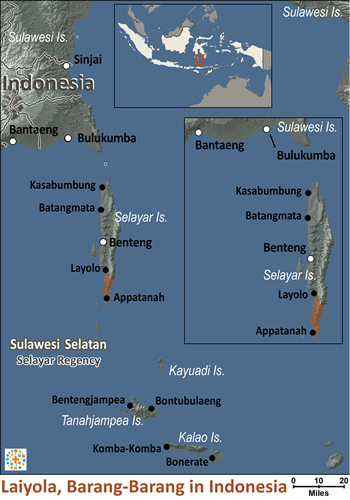Map of Laiyola, Barang-Barang in Indonesia
