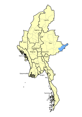 Map of Lao in Myanmar (Burma)