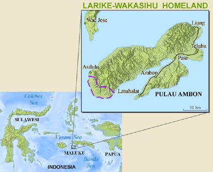 Map of Larike-Wakasihu in Indonesia