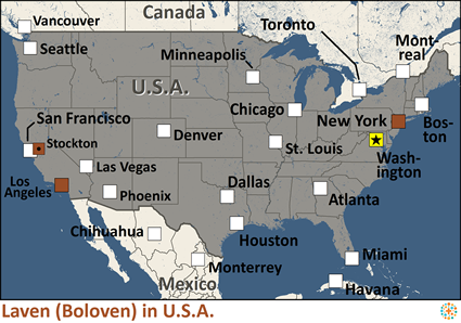 Map of Laven, Boloven in United States