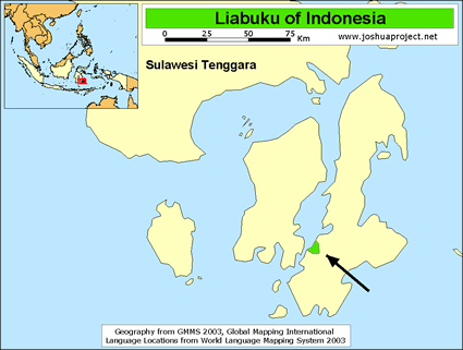 Map of Liabuku in Indonesia