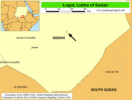 Map of Logol in Sudan