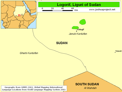 Map of Logorik in Sudan