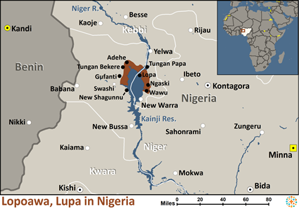 Map of Lopawa, Lupa in Nigeria