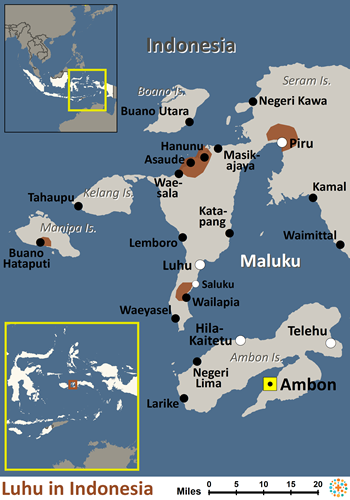 Map of Luhu in Indonesia