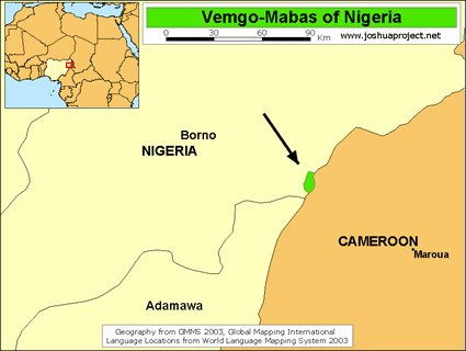 Map of Vemgo-Mabas, Visik in Nigeria