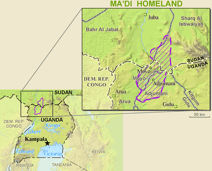 Map of Ma'adi in Uganda