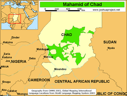 Map of Mahamid in Chad