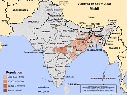 Map of Mahli in India