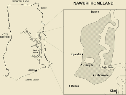 Map of Nawuri in Ghana