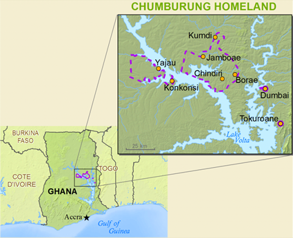 Map of Nchumburu, Kyombaron in Ghana