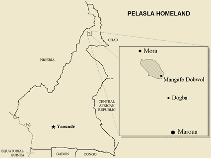Map of Ndreme, Pelasla in Cameroon