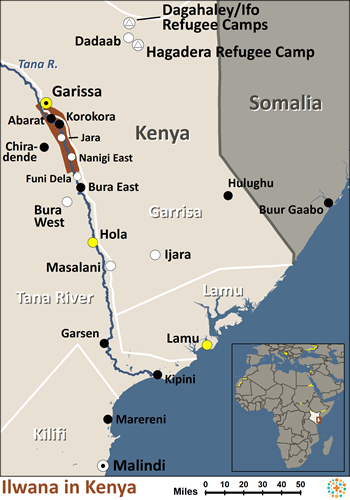 Map of Ilwana in Kenya