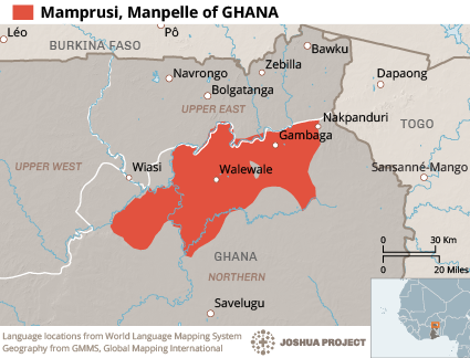 Map of Mamprusi in Ghana