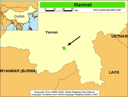 Map of Manmet in China