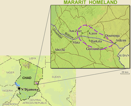 Map of Mararit in Chad
