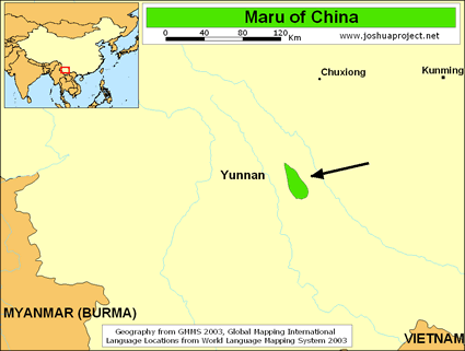Map of Maru in China