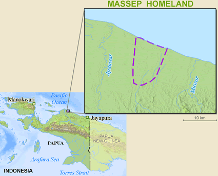 Map of Massep in Indonesia