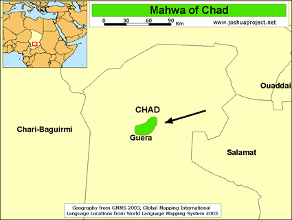 Map of Mawa in Chad