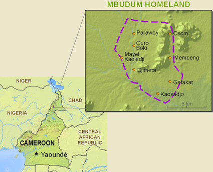 Map of Mbedam in Cameroon