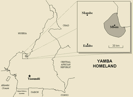 Map of Yamba in Nigeria