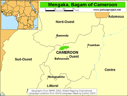 Map of Mengaka, Ghap in Cameroon