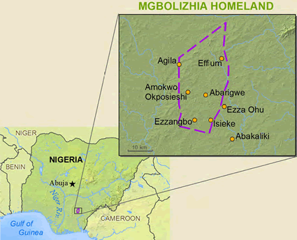 Map of Mgbo in Nigeria