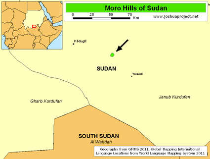 Map of Tocho in Sudan