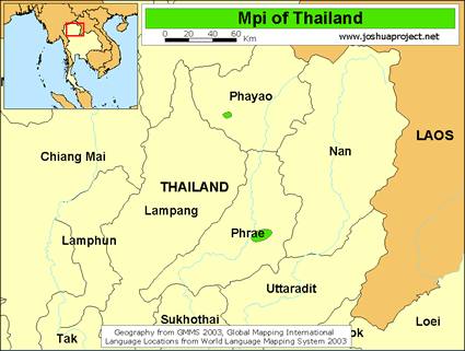 Map of Mpi in Thailand