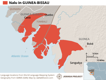 Map of Nalu in Guinea-Bissau