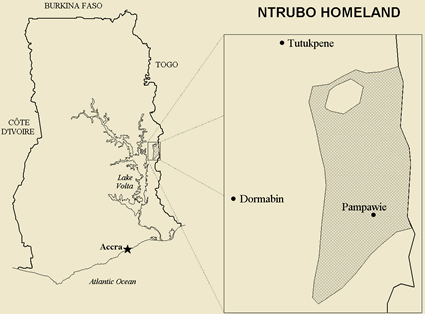 Map of Ntrubo in Togo