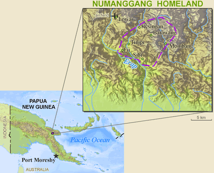 Map of Numanggang in Papua New Guinea