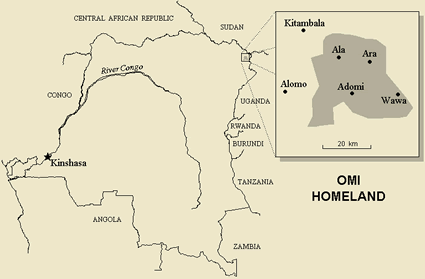 Map of Omi in Congo, Democratic Republic of