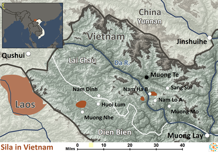 Map of Sila in Vietnam
